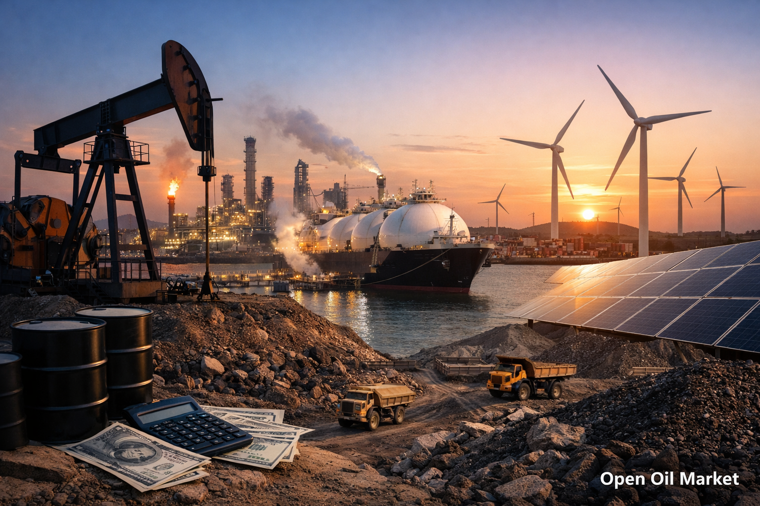 石油和天然气新闻与能源 - 2026年2月22日 OPEC+，石油，天然气，LNG，炼油厂，可再生能源（VIE）