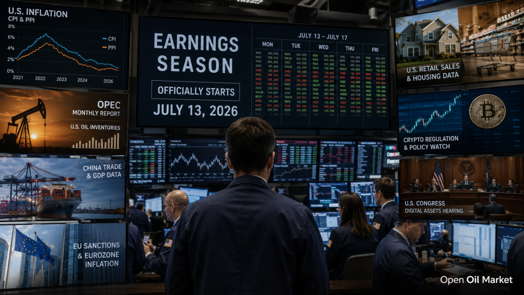 2026年7月13日至17日的投资者日历:美国CPI、中国GDP和财报季