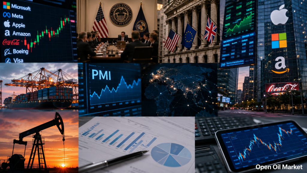 2026年7月27日至31日的投资日历 — 美联储利率、美国和欧元区GDP、PCE通胀、英格兰银行、中国PMI、OPEC+和S&P 500、欧元区50、日经225、MOEX的公司财报