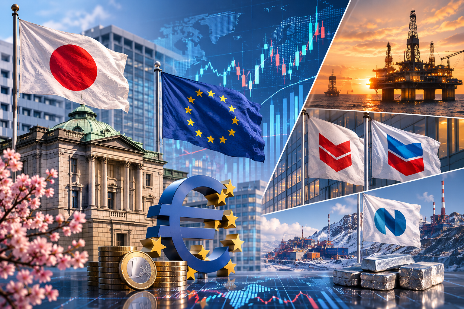 经济事件与企业报告：2026年7月31日 — 日本央行的决策、欧元区通货膨胀、埃克森美孚、雪佛龙和诺里尔斯克镍业的报告
