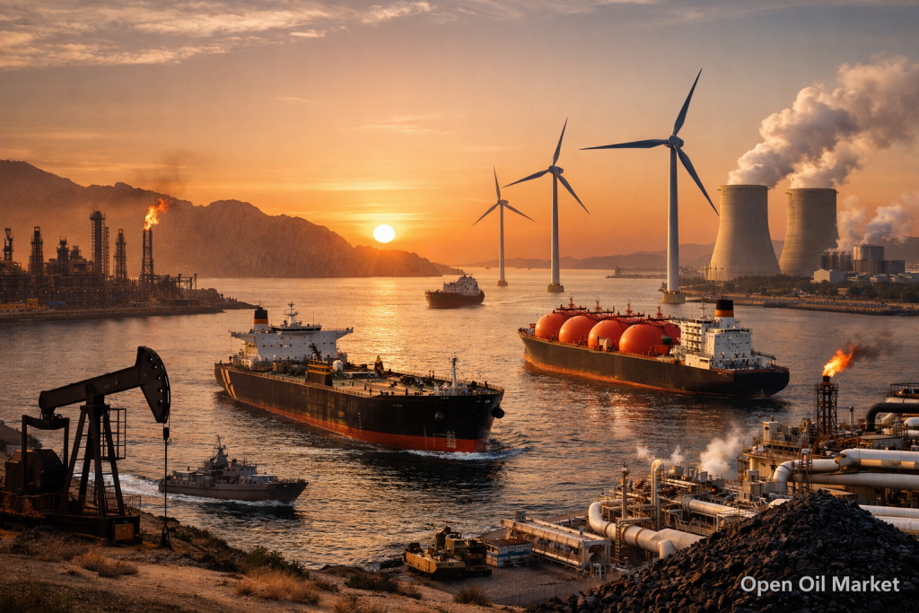 能源与石油新闻,星期日2026年4月12日 — 油价波动,霍尔木兹海峡和全球能源市场